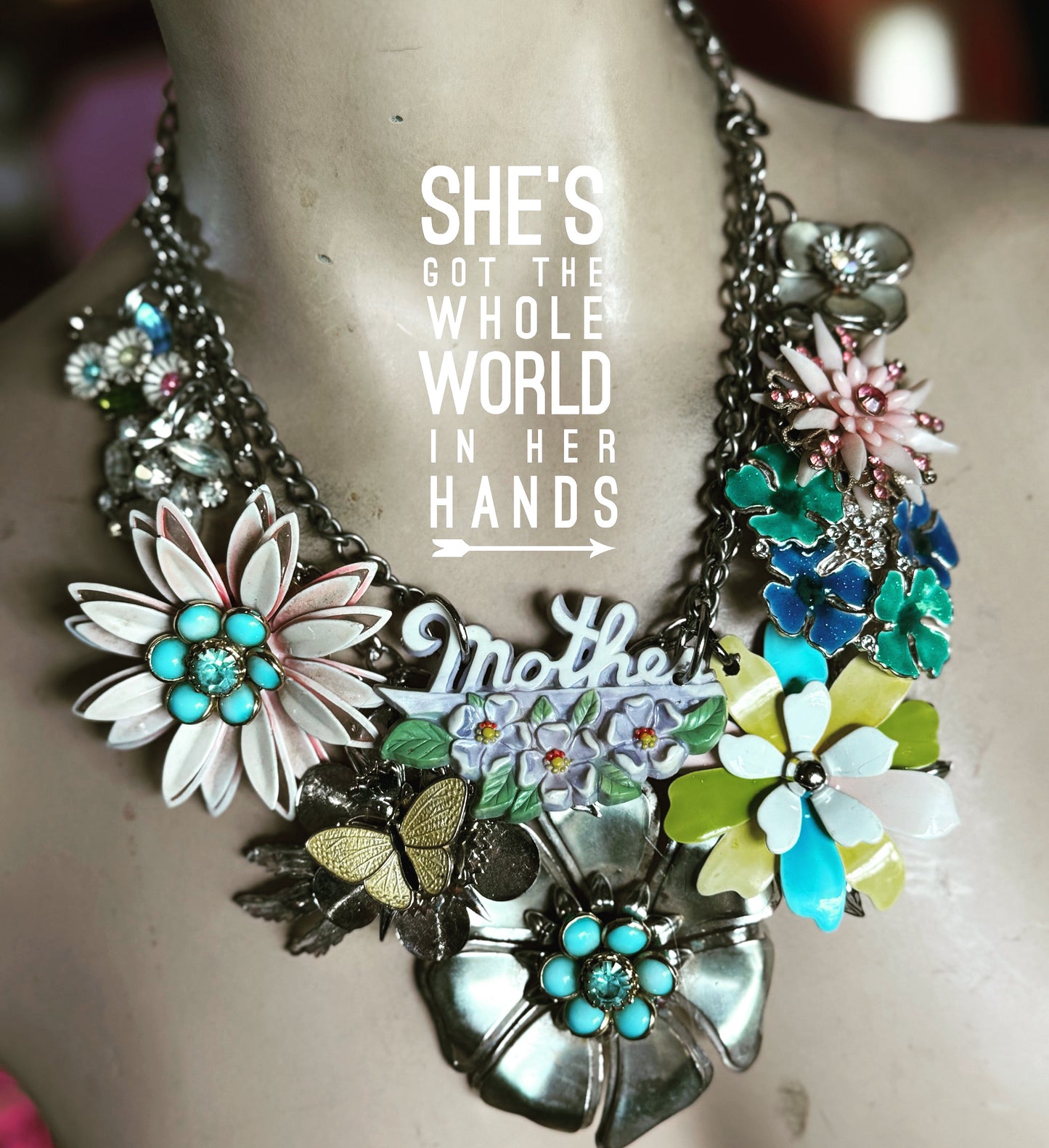 Mothers Day Bouquet Necklace