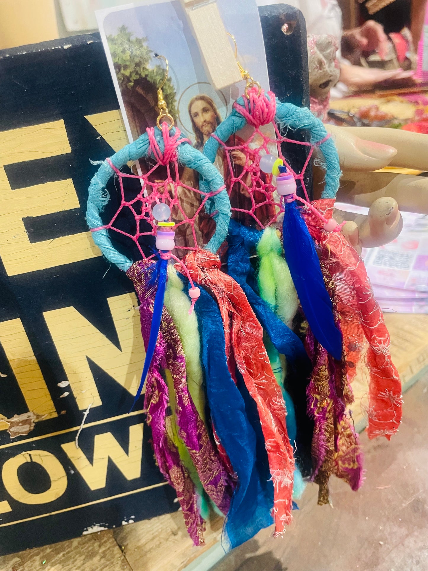 Dream catcher earrings