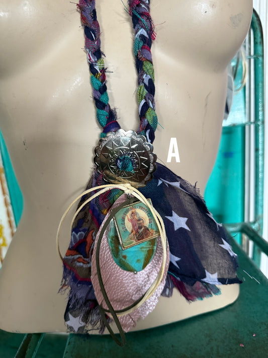 Patriotic Fabric bolos