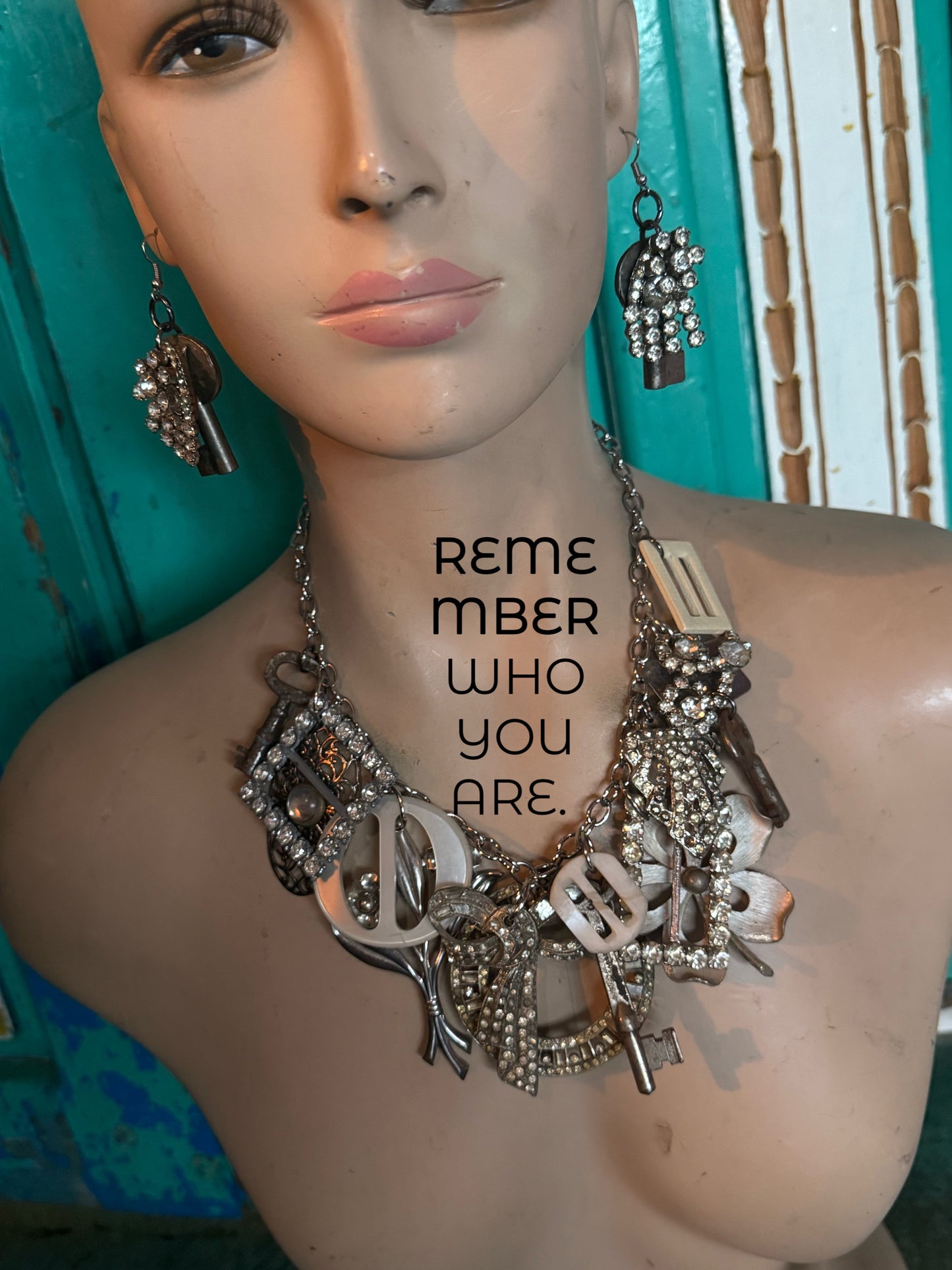 Rhinestone Key earrings