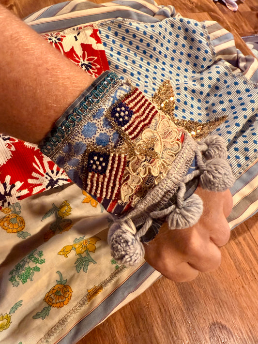 American Flag fabric cuff