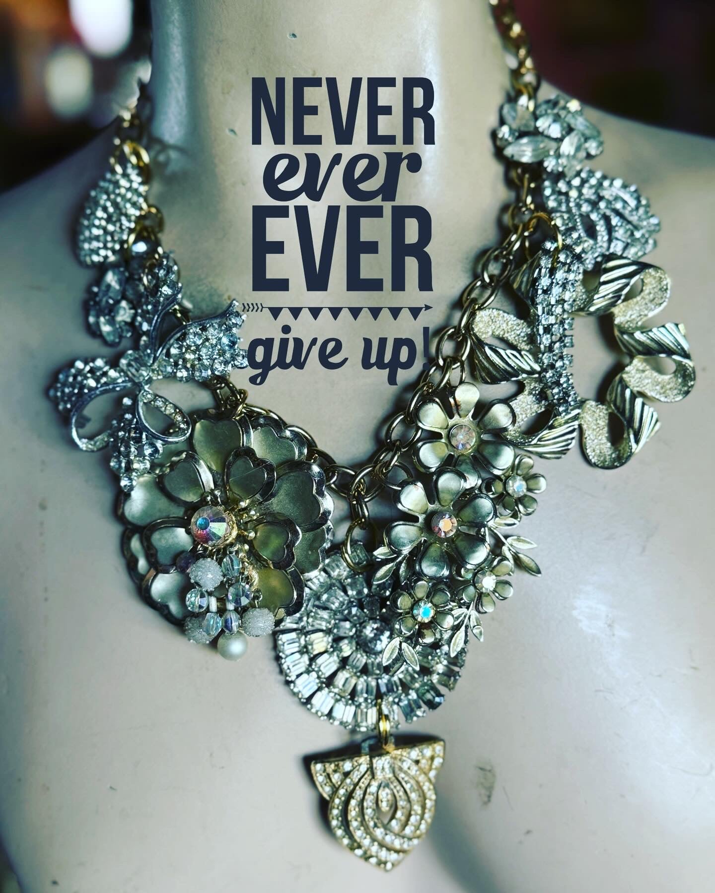 Silver & Gold Vintage statement necklace