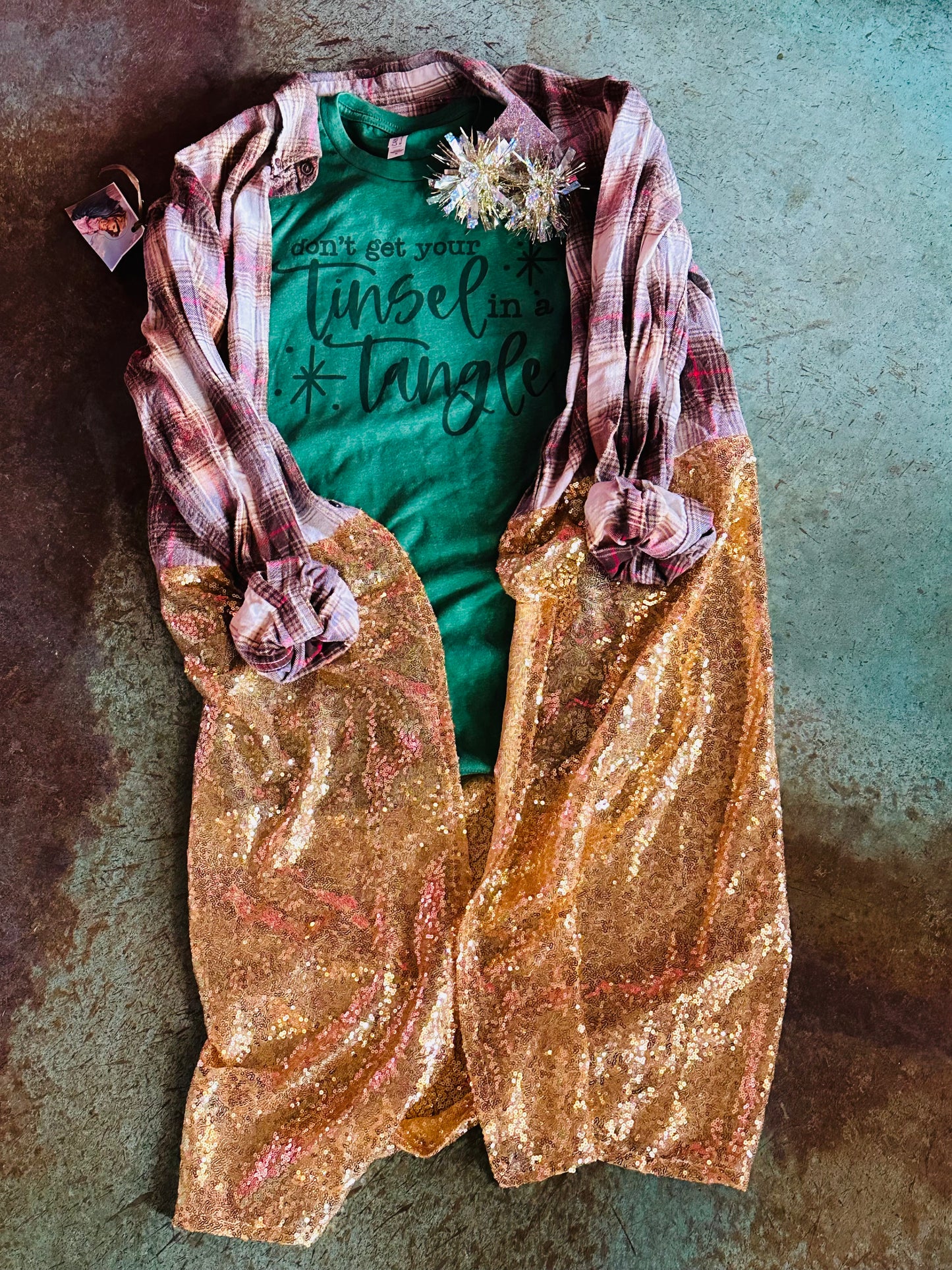 Medium vintage flannel set