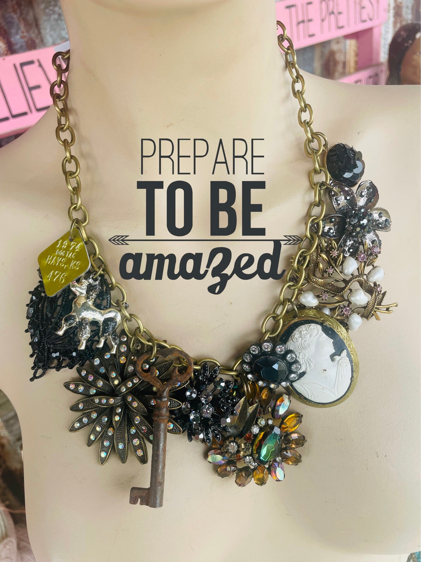 Black Beauty Statement Necklace