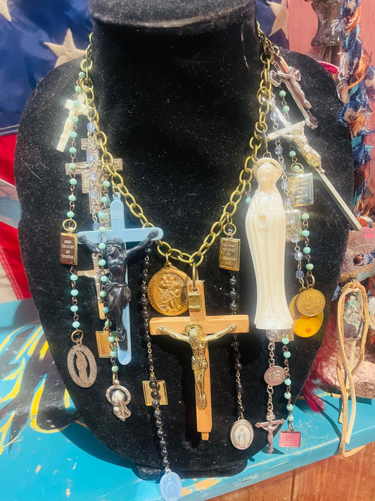 Vintage Ten Commandments necklace