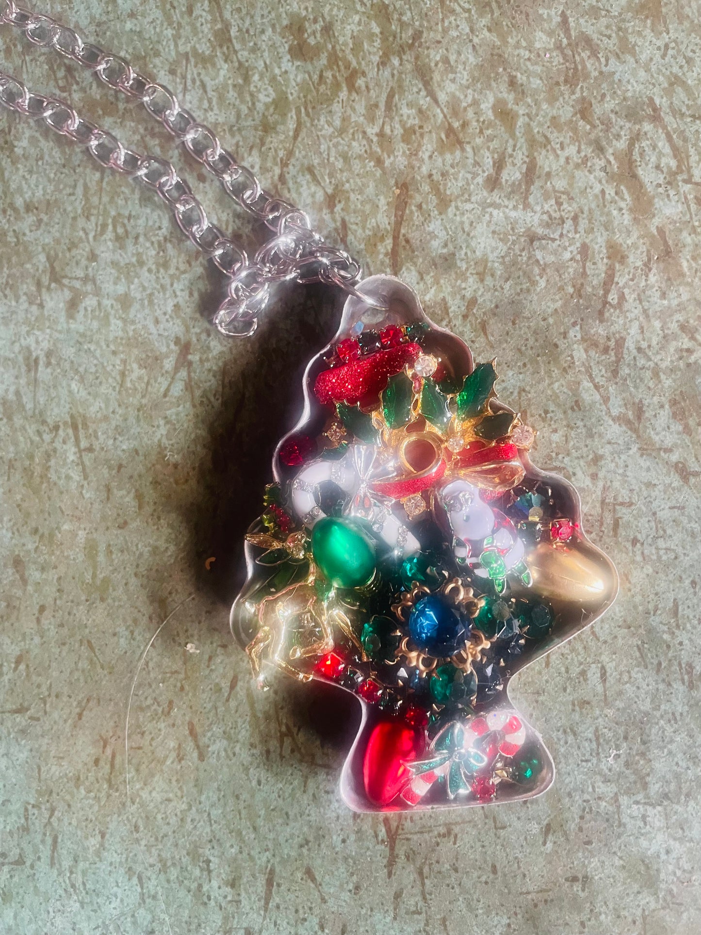 Santa Vintage Christmas cookie cutter necklace B