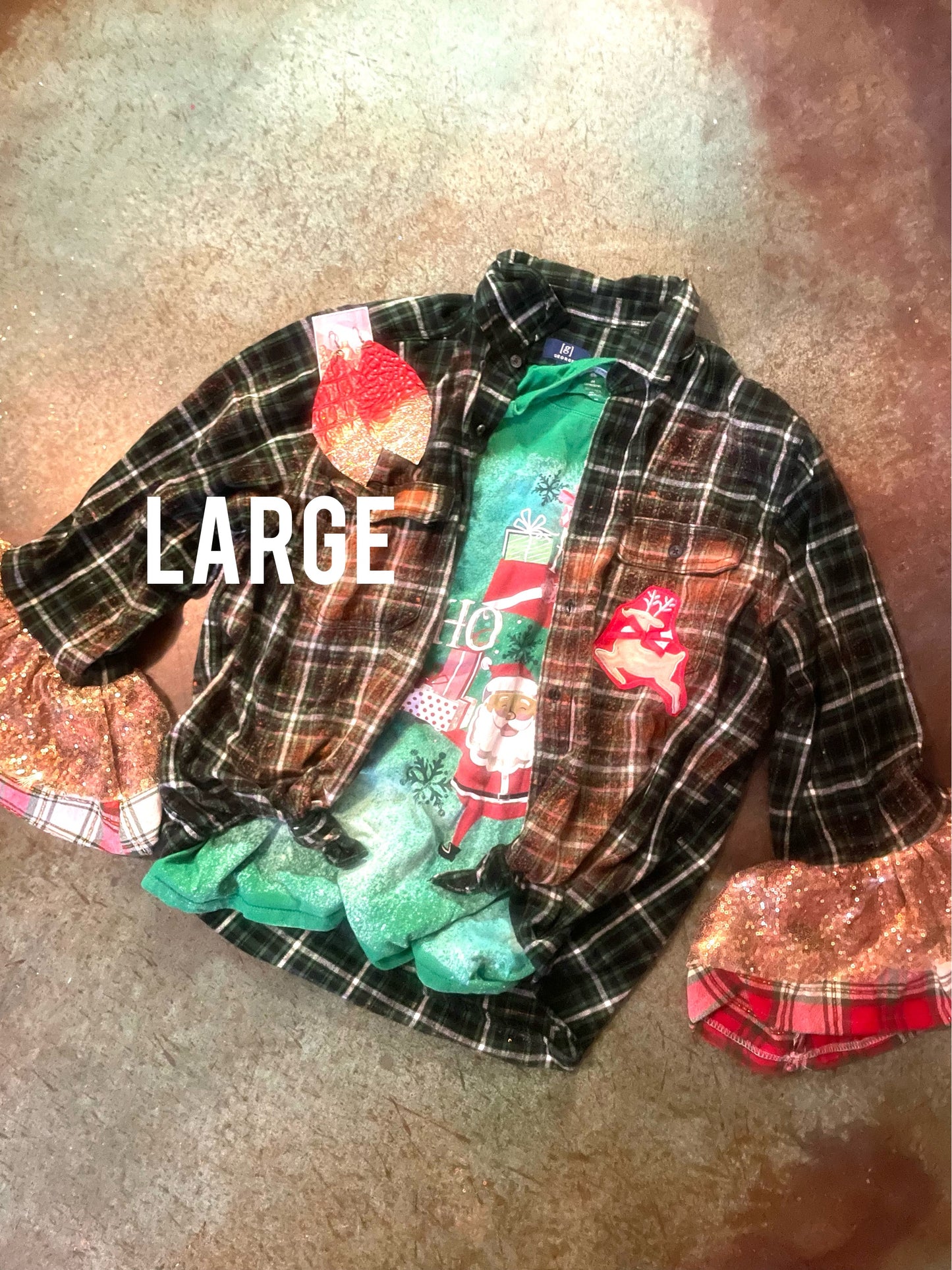Large Christmas Flannel