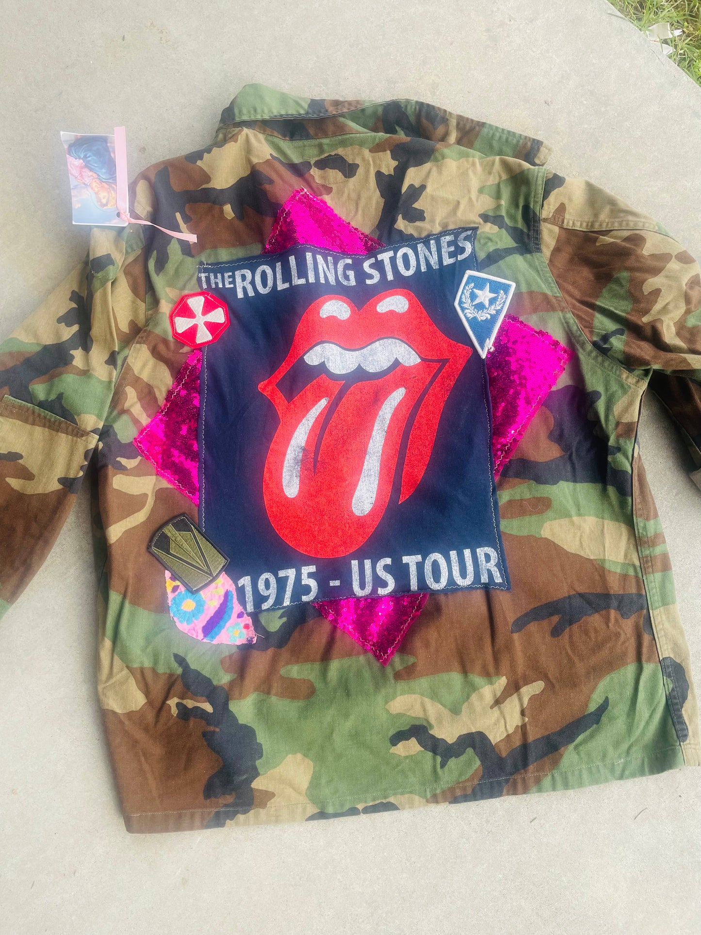 Vintage Rolling Stones camo jacket